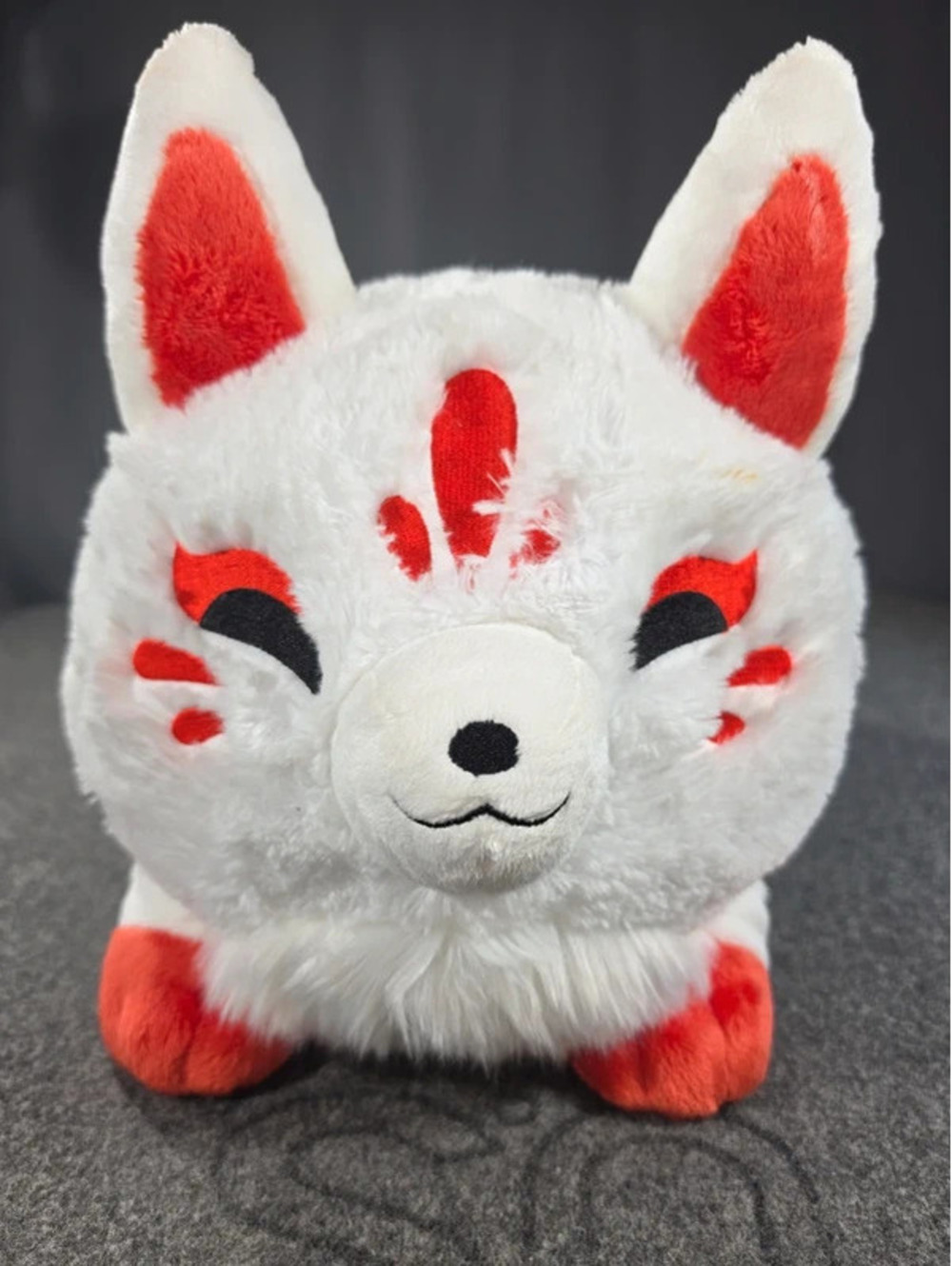Squishable Baby Kitsune Plush White & Red Japanese Fox 14"